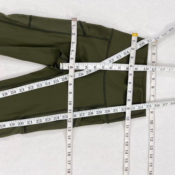 Aerie Offline XS Goals High Waisted Pocket Legging Olive Green Mesh Extra Small - Picture 16 of 16